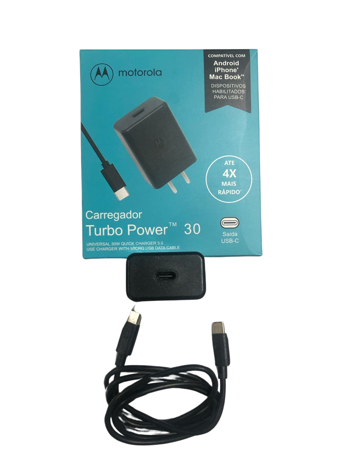 Cargador Motorola Turbo Power 30w Con Cable Tipo C