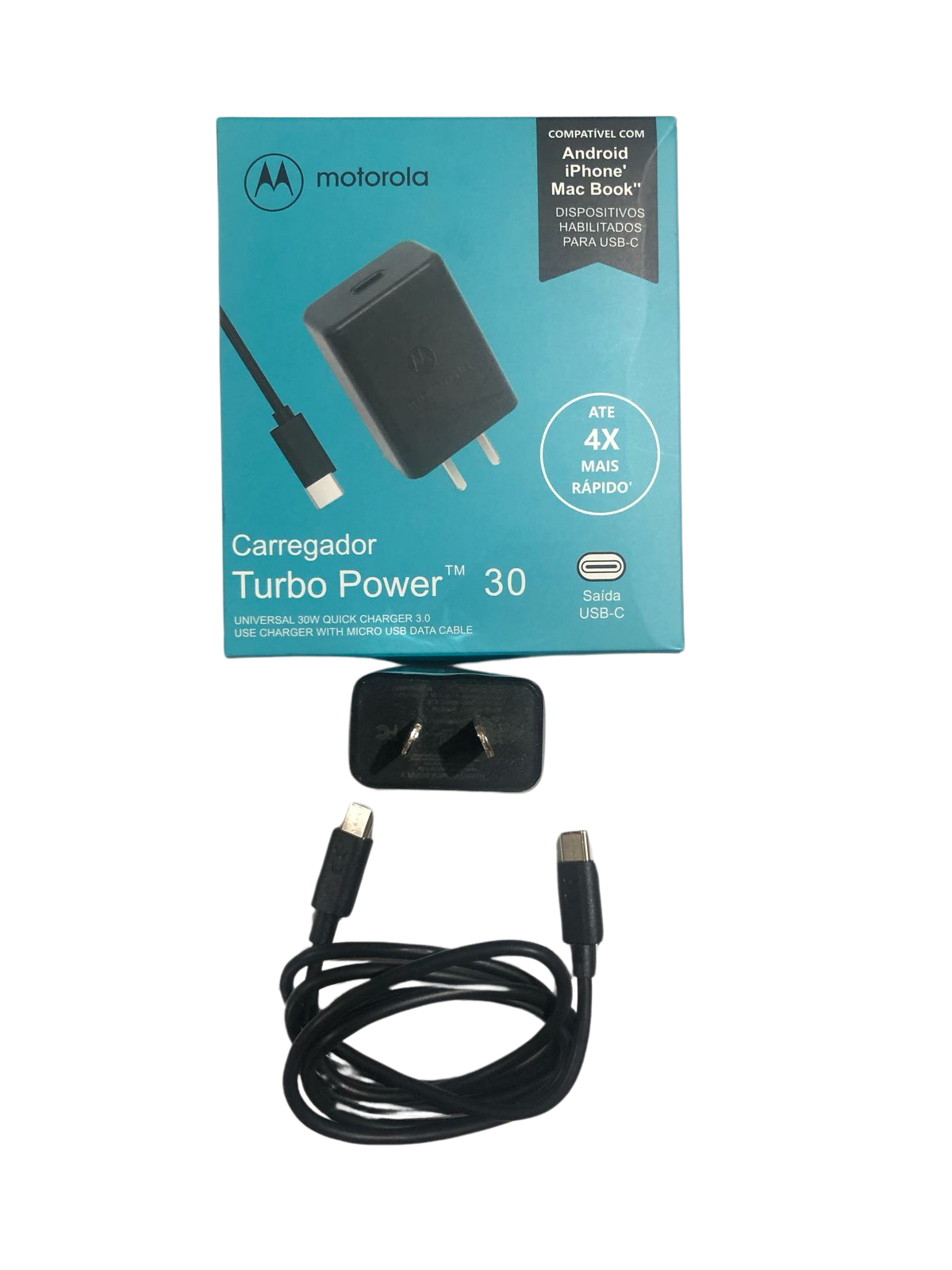 Cargador Motorola Turbo Power 30w Con Cable Tipo C