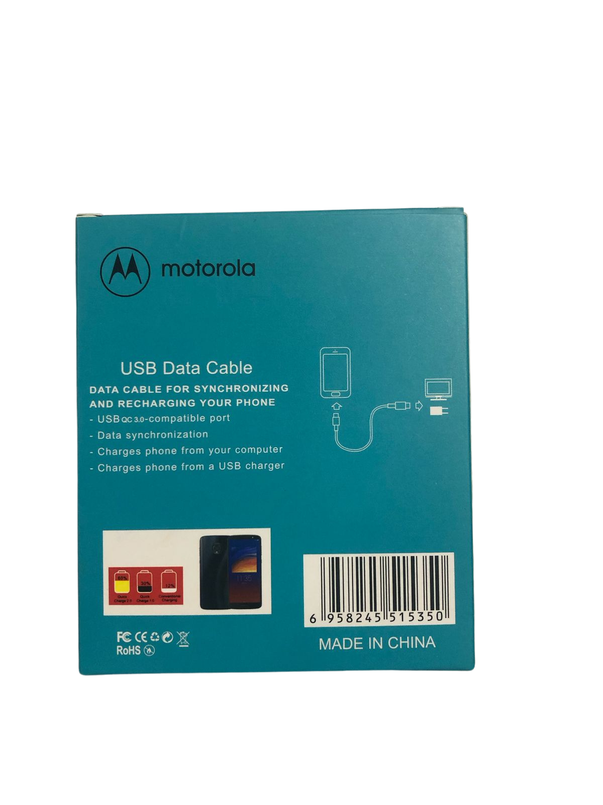 Cargador Motorola Turbo Power 30w Con Cable Tipo C