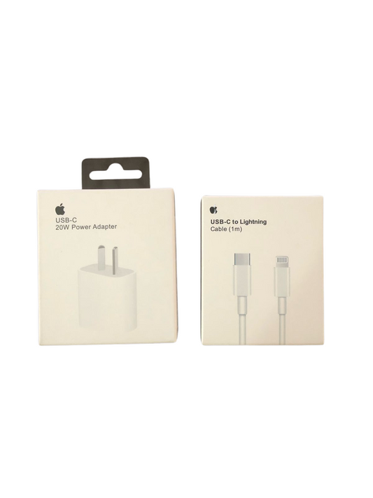 Cargador Apple 20w Usb C Cable Usb-c A Lightning 1 M