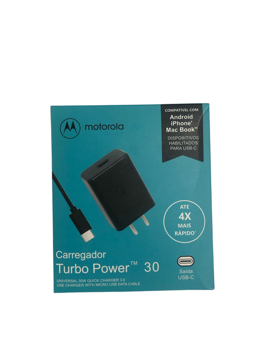 Cargador Motorola Turbo Power 30w Con Cable Tipo C